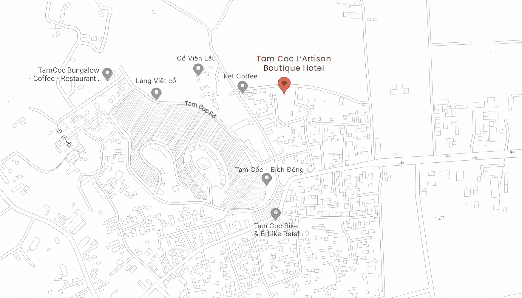 Carte indiquant l’emplacement de Tam Coc L'Artisan Boutique Hotel